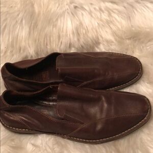 Bata Air System Pelle Vera Brown Slip On Shoes